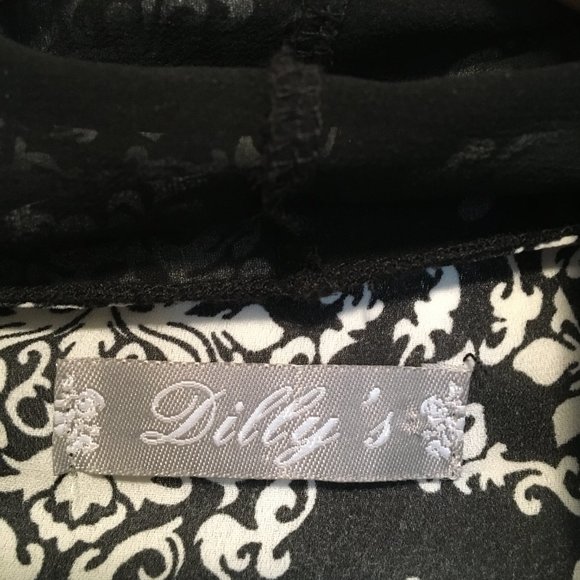 Women's print/sheer flowing blouse/vest - Picture 2 of 4